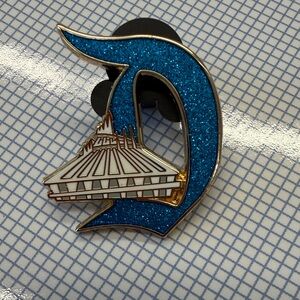 Disney 70th key to Space Mountain Glitter Enamel Pin